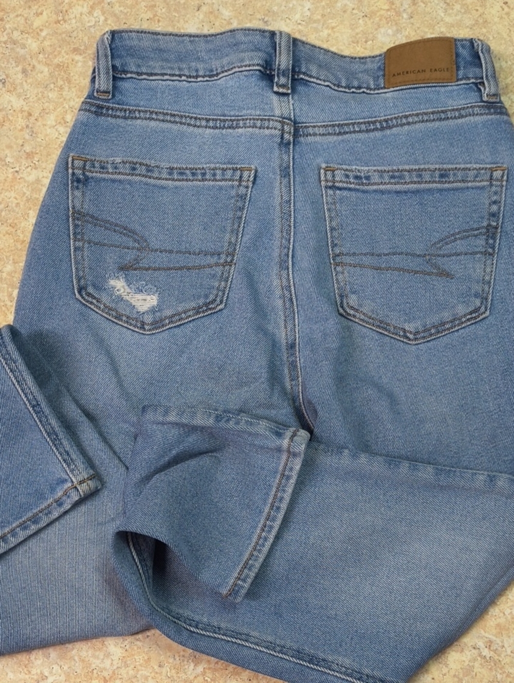 American Eagle Light Blue Stretch Denim Jeans Sz 00 X short